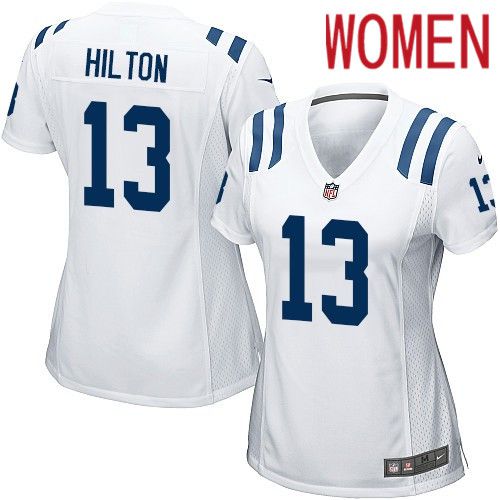 Women Indianapolis Colts #13 T.Y. Hilton Nike White Game NFL Jersey->women nfl jersey->Women Jersey